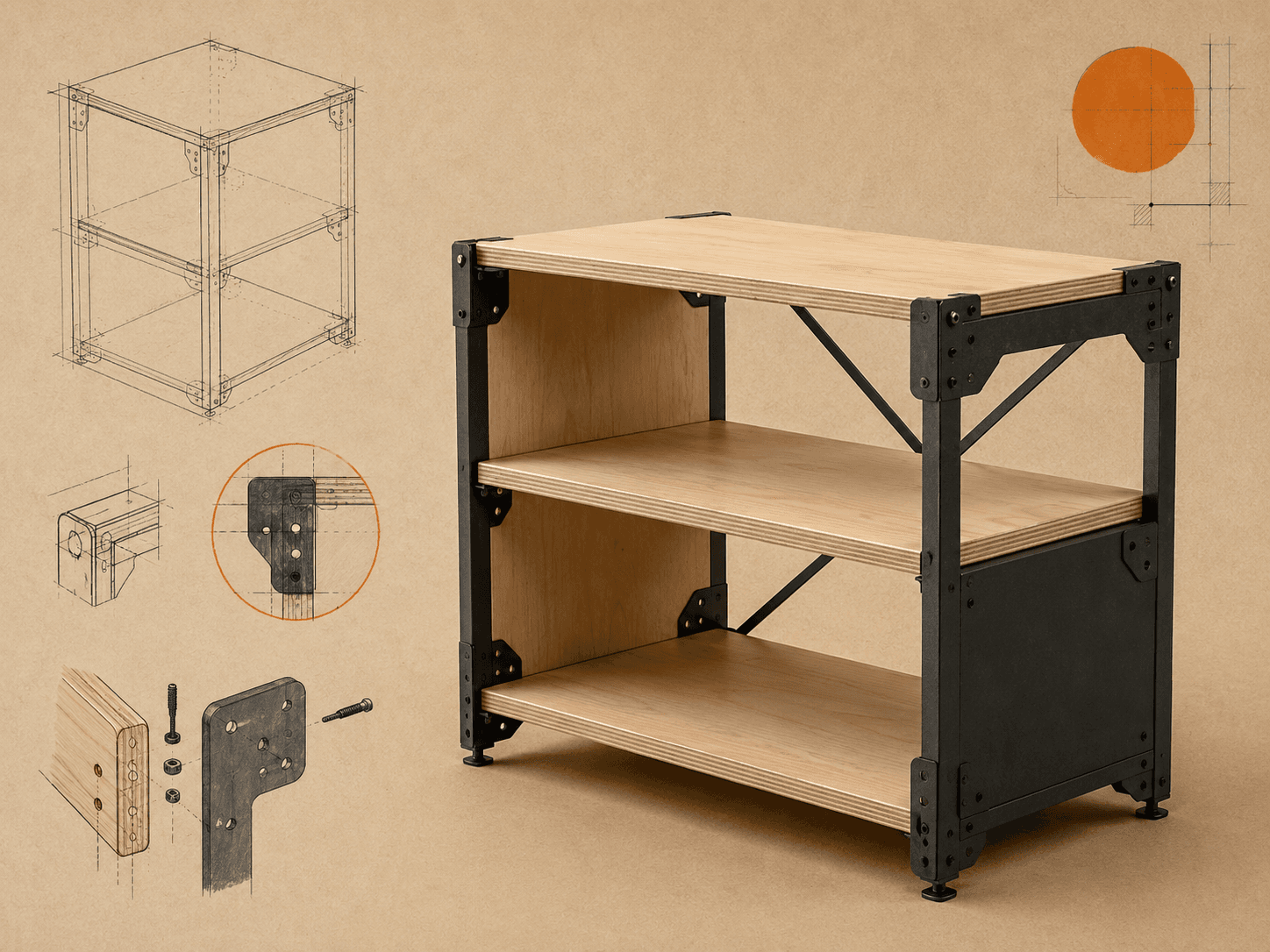Modular shelving unit